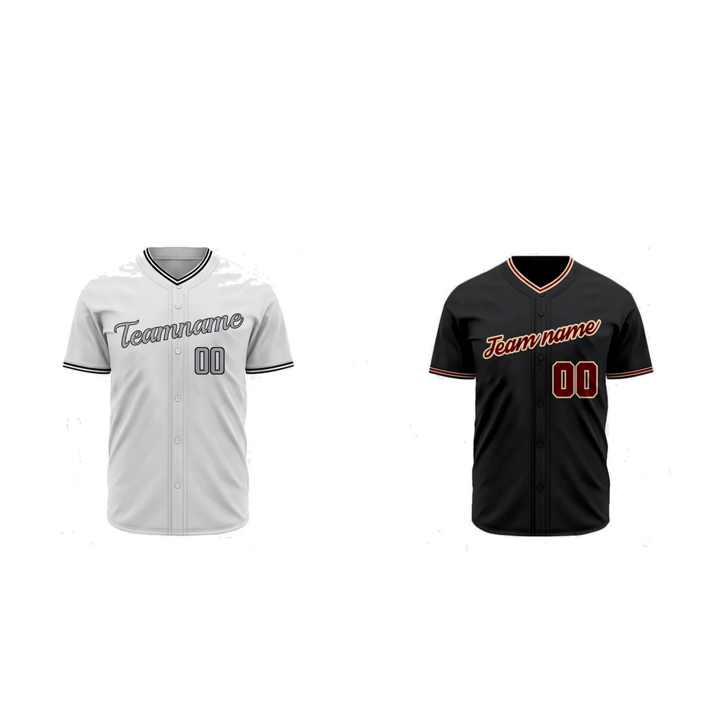 Custom Baseball Team Package - BST3 close-up of primary baseball jersey and team details