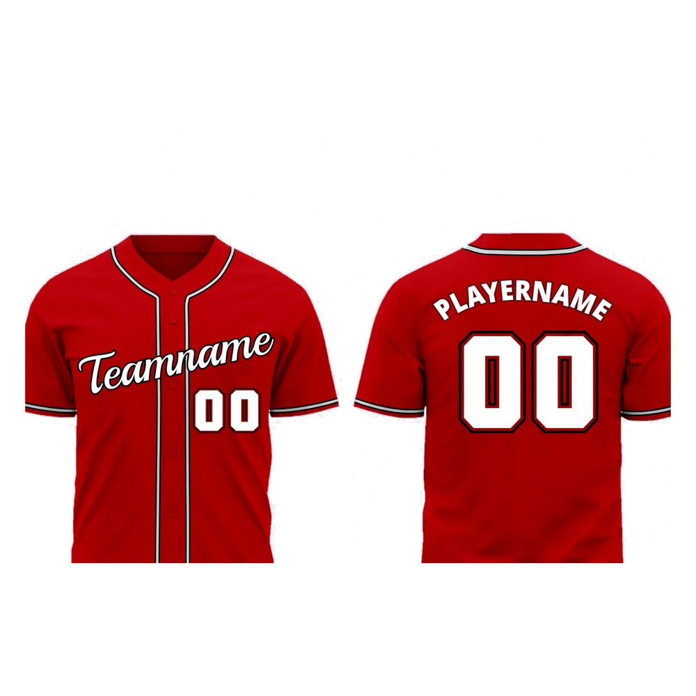 Custom Baseball Team Package - BST4 close-up of primary baseball jersey and team details