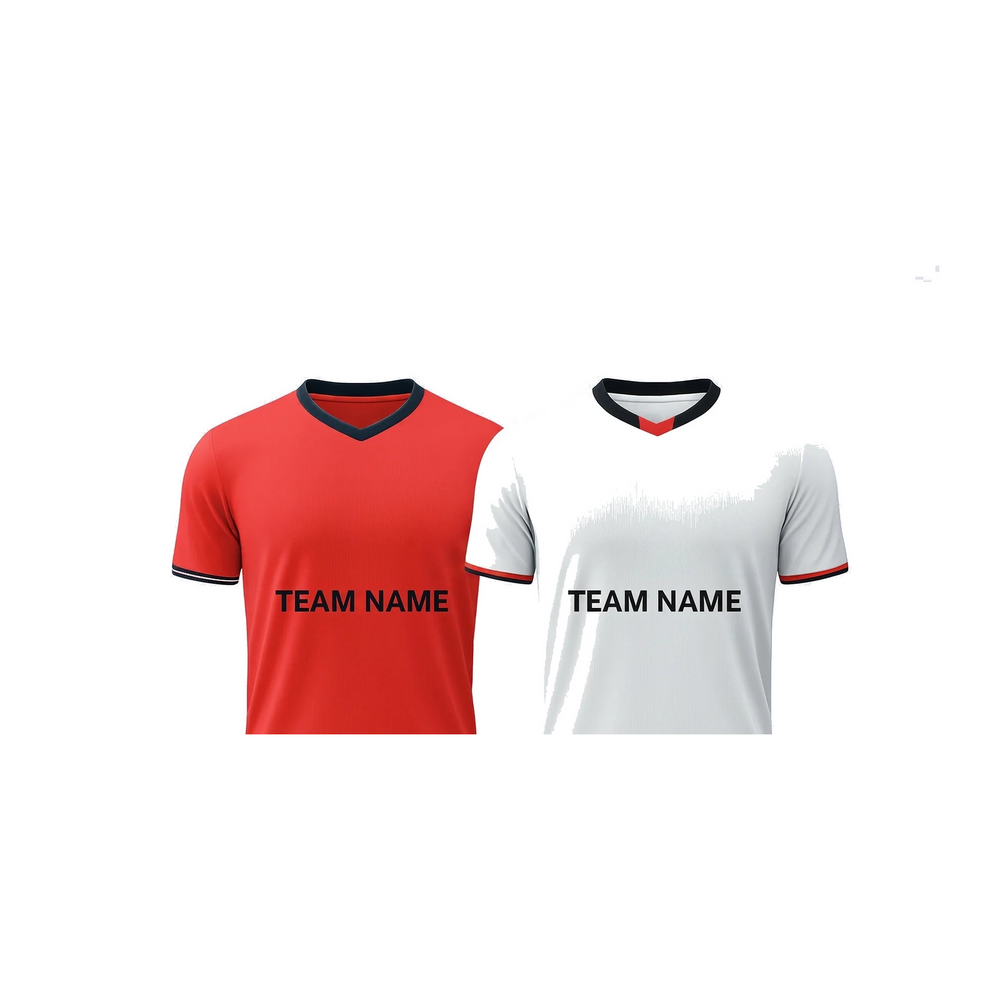 Custom Soccer Team Package - SCT5 close-up of primary soccer jerseys, team details, and package design