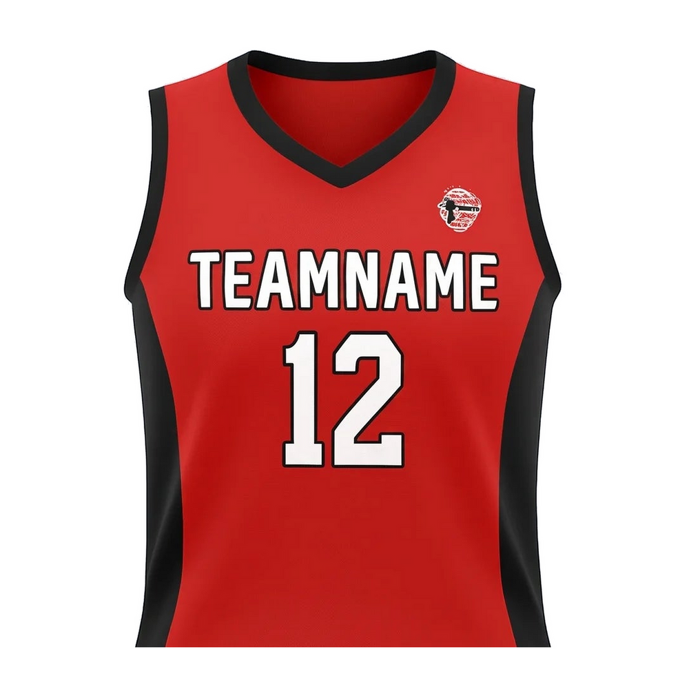 Custom VolleyBall Team Package - VBT5 close-up of primary volleyball jersey, team name, and package details