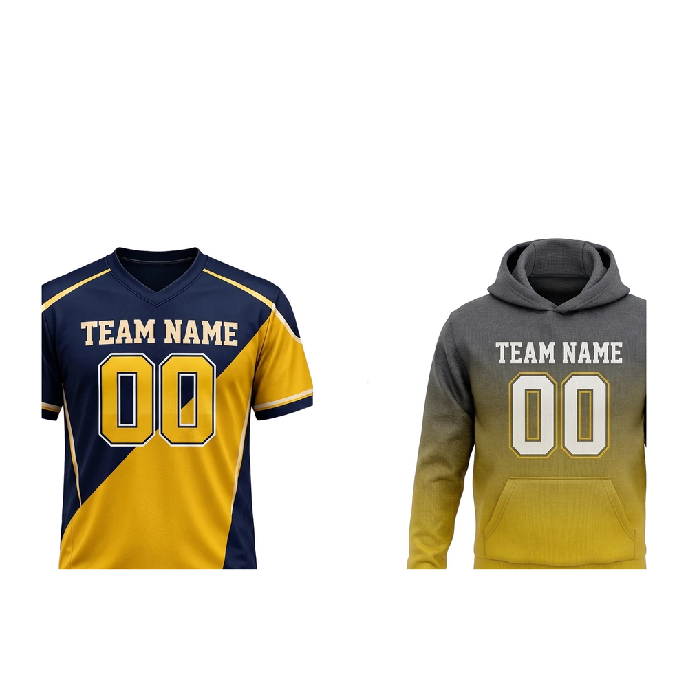 Custom Lacrosse Team Package LCT2 close-up of primary uniform, graphics, and package details
