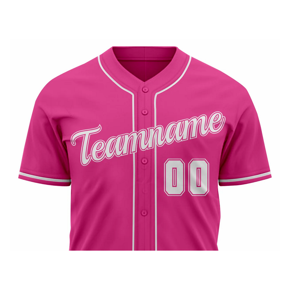 Versus Sportz Custom Baseball Jersey- BB4 close-up showing collar logo buttons and fabric detail