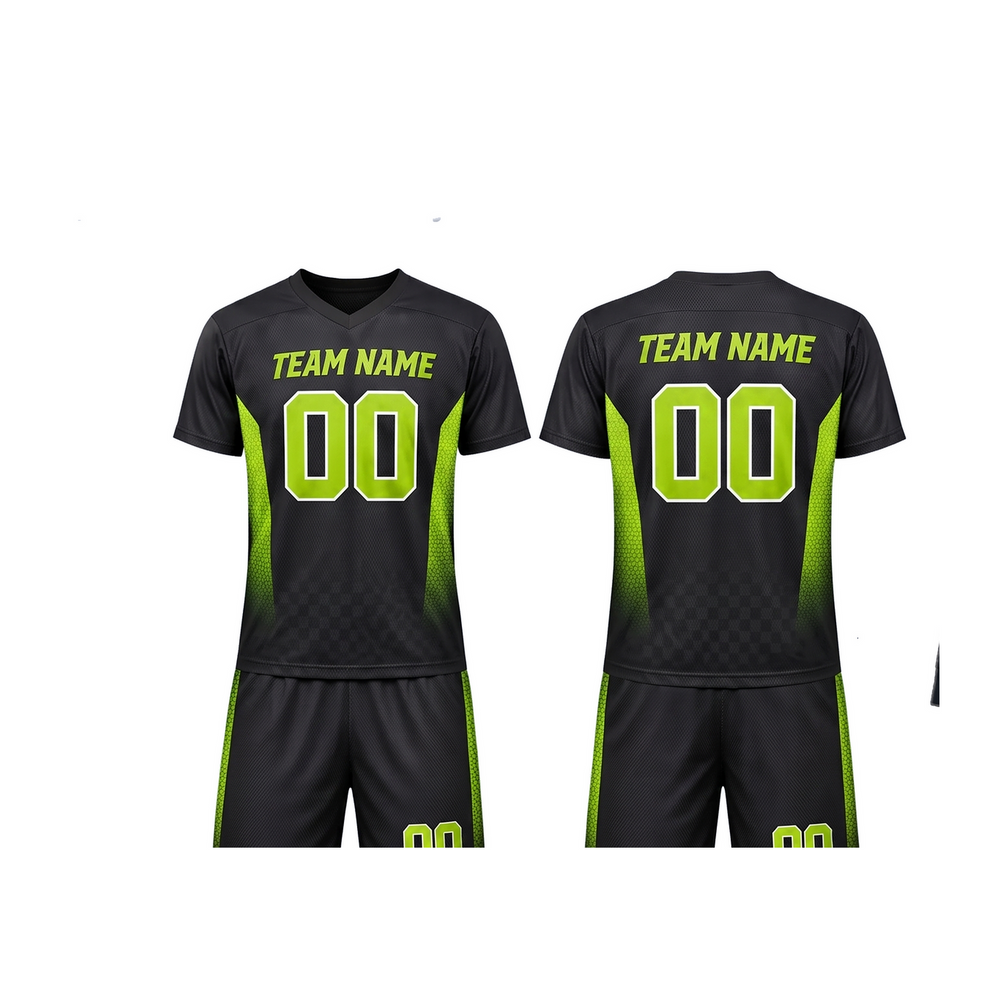 Custom Soccer Team Package - SCT1 close-up of primary soccer jerseys, team details, and package design