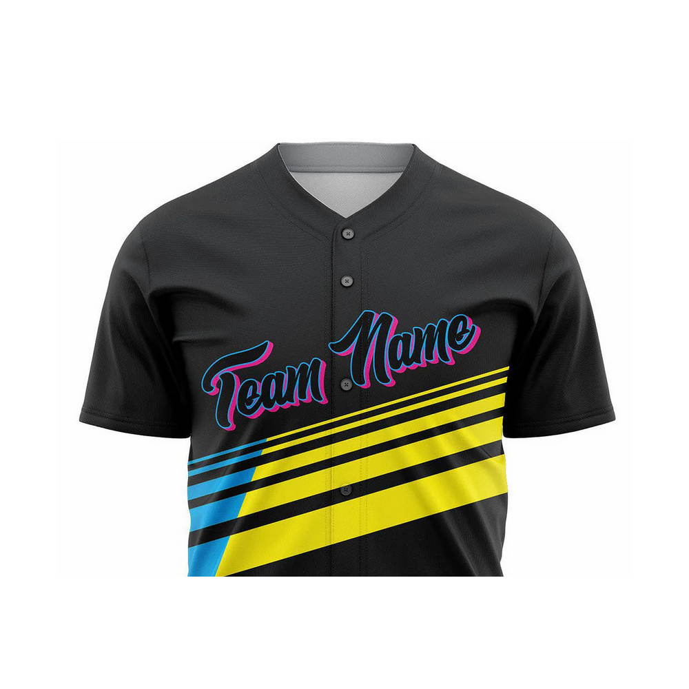 Versus Sportz Custom Softball Jersey- SF4 close-up showing collar, lettering, fabric, and design detail