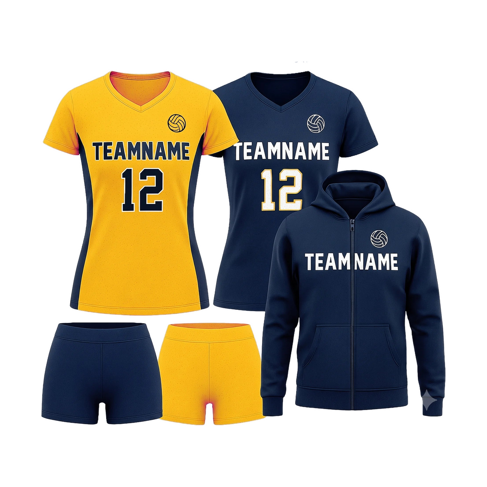 Custom VolleyBall Team Package - VBT2 complete custom volleyball team package on white background